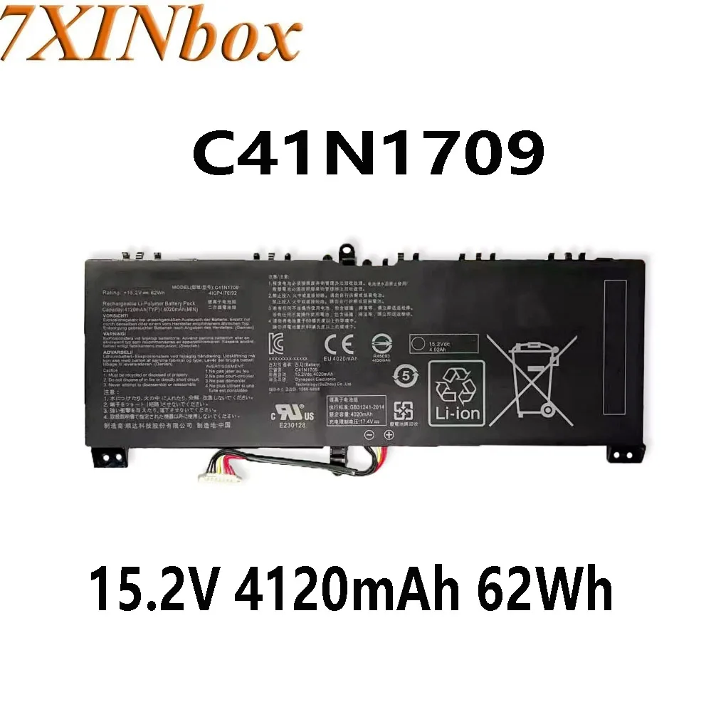 7XINbox C41N1709 0B200-02730000 15.2V 62wh Laptop Battery For ASUS ROG STRIX Series ROG STRIX GL503VS 0041A7700HQ