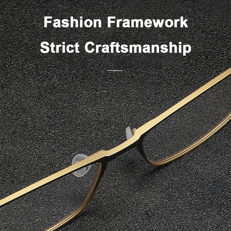 Matériau d'aviation tendance italienne Ultra léger 10g, monture de lunettes en alliage d'aluminium et de magnésium, support de faux sourcils raffiné pour homme d'affaires