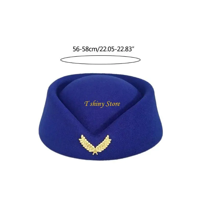 N58F Vrouwen Baret Caps Hoeden Stewardess Cosplay Kostuum Accessoires Stage-performance