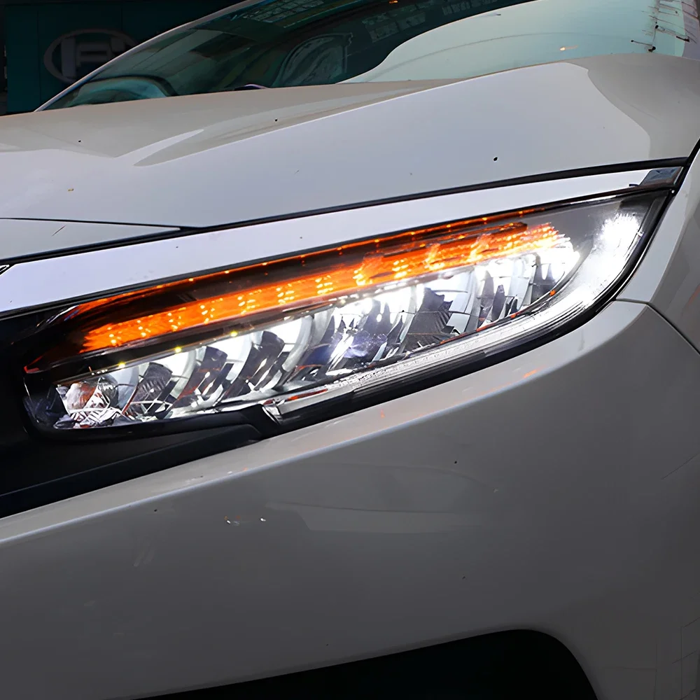 Modified Car Headlight Assembly for Civic X 10Th 2016-2021 Upgrade Led Auto High Configure Blink Signal Front Lamp Accessories