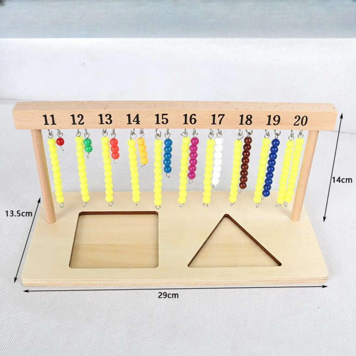 モンテッソーリ-子供向けの市松模様のビーズ,早期学習玩具,色認識,数学玩具,カラーチェーン