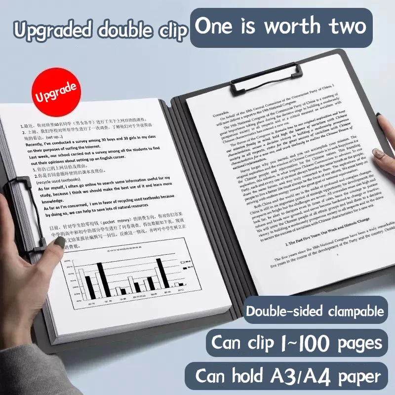 

Frosted A4 File Folder - Multifunctional Thickened Office Organizer, Foam-Padded Double-Layer Document Holder for School/Work