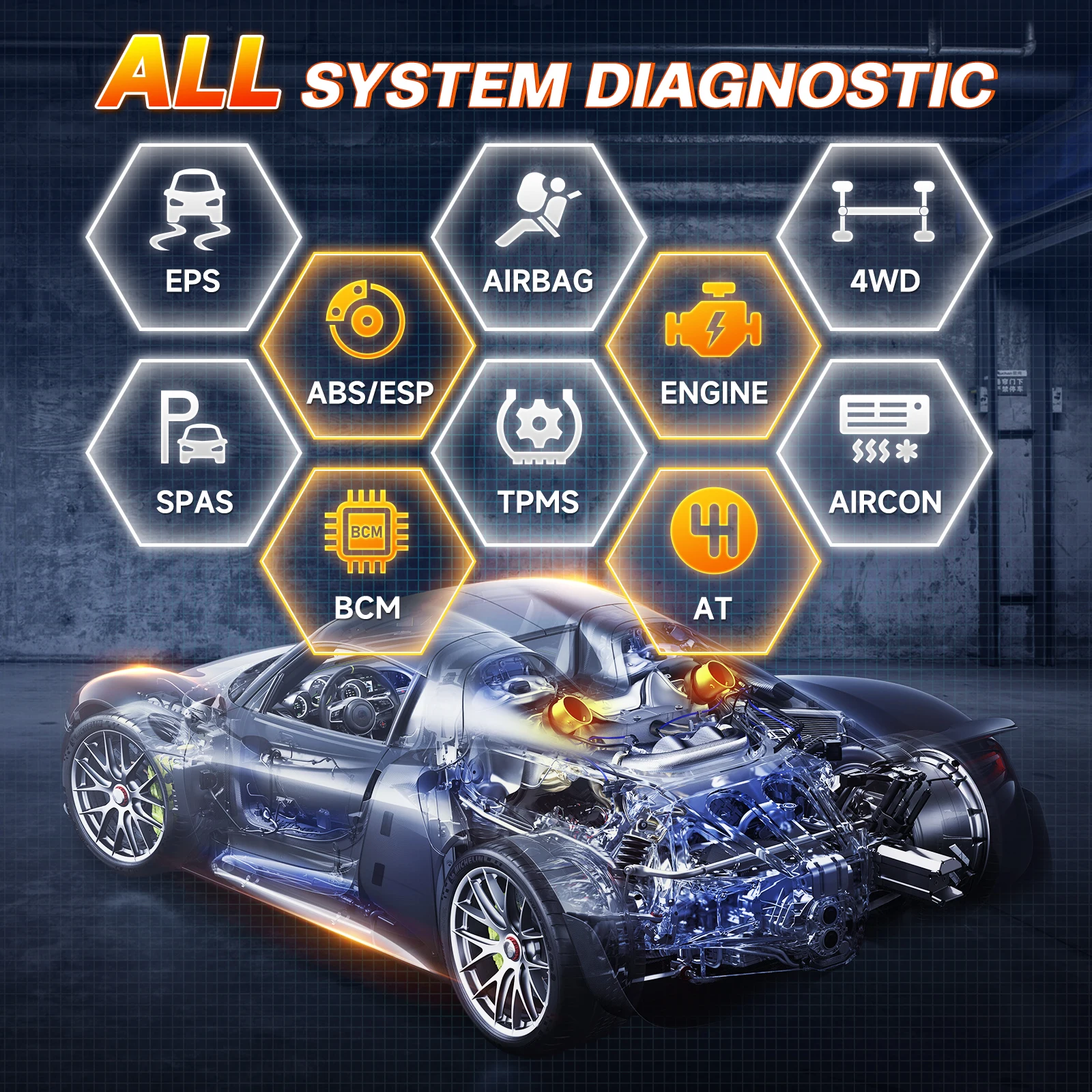 FOXWELL NT809TS TPMS Programming Tool All Systems Diagnostic Bi-Directional Control 30+ Reset OBD2 Bluetooth Automotive Scanner