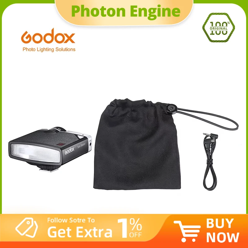 

Godox Lux Junior Camera Flash GN12 6000K±200K 7 Levels Flash Speedlite Trigger for Canon Nikon Fujifilm Olympus Sony Camera