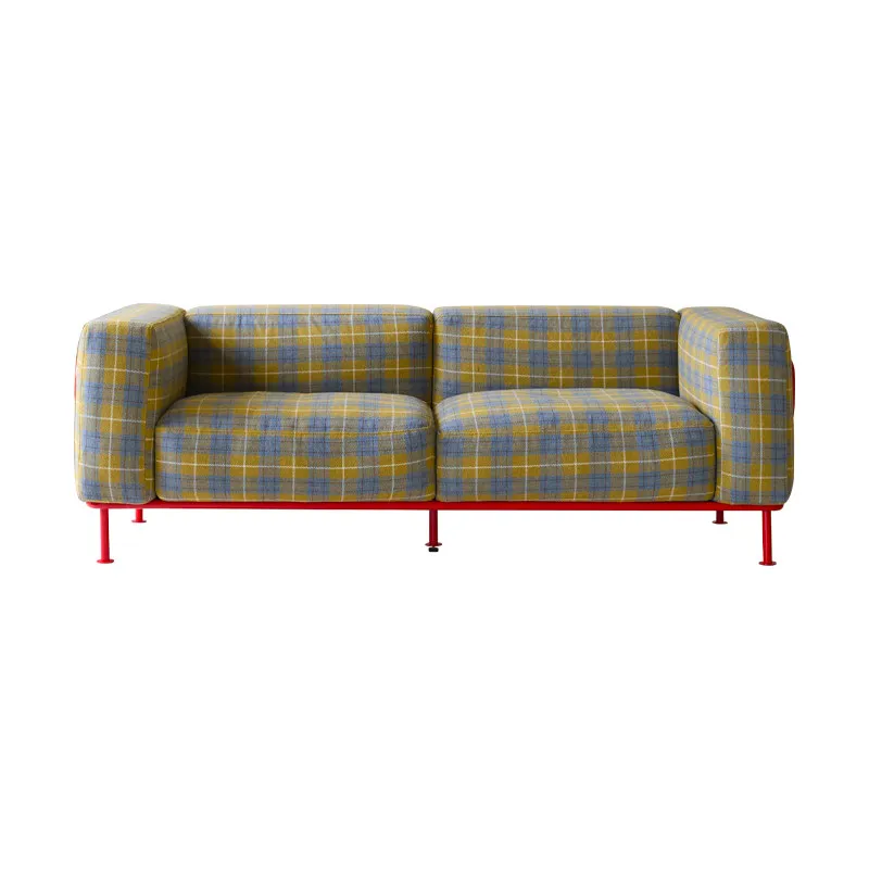 Sofa cream wind removable and washable small apartment module combination