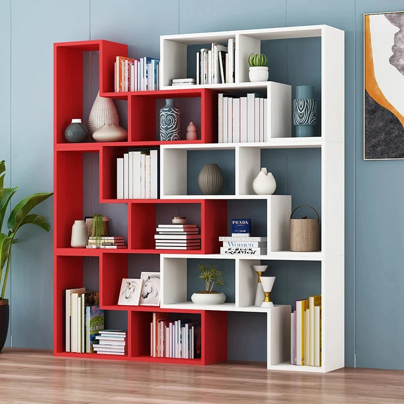 Combined Bookcase Corner Bookshelf Easy Shelf Display Rack