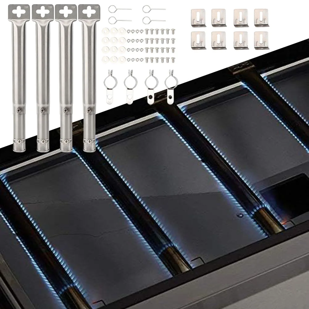 Bbq Burner Replacement Bbq Tool Flame Distribution Burner Sliver Gas Grill Burner Enhances Grilling Flexibility