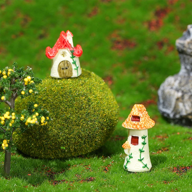 House Figurine Micro Landscape Home Decor Miniature Fairy Garden Ornaments Decoration Accessories Modern Figure