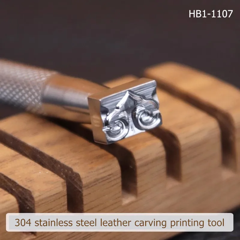 304 Stainless Steel Leather Embossing Tool, Traditional Lace Pattern Stamping Die For Veg Tan Leather, 11x7.5mm