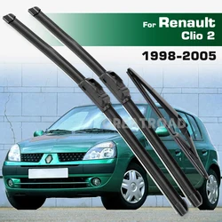 GREATROAD Wiper LHD&RHD Front & Rear Wiper Blades Set For Renault Clio 2 MK2 1998 - 2005 Windshield Windscreen Window Brushes