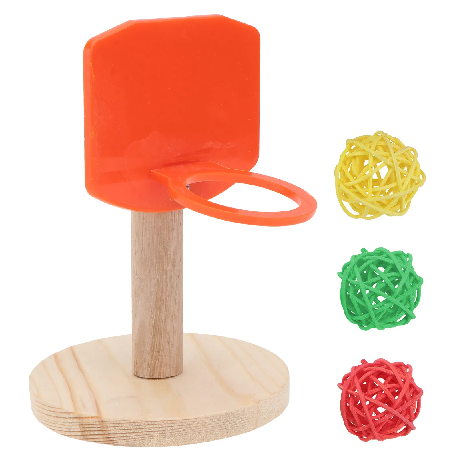 1Set Bird Basketball Stand Lightweight Mini Training Educating Basketball Hoop for Parrots Pet Exercise Chewing Mind Development