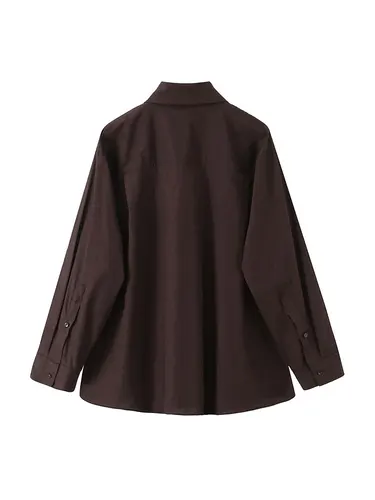 Imagen 2 del producto NLZGMSJ camisas con bufanda para mujer, camisas elegantes de oficina para mujer, camisas holgadas y ajustadas de manga larga para uso diario, otoño 2025