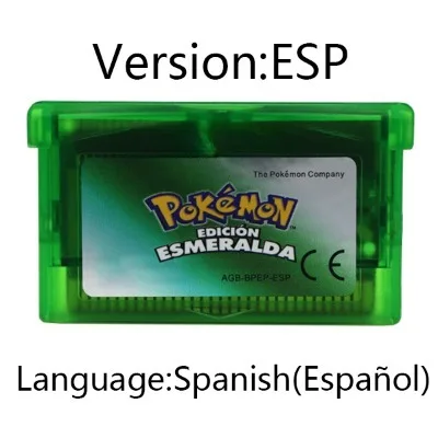 GBA-Spiel Pokemon-Serie Videospiel-Kassette Konsolenkarte Pokemon Emerald FireRed Ruby LeafGreen Sapphire Mehrsprachig