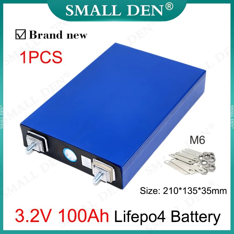 

New 3.2V 100Ah Lifepo4 Rechargeable Battery Car motor DIY 12V 24V E-car RV Golf cart Inverter Solar Lithium iron phosphate Cells