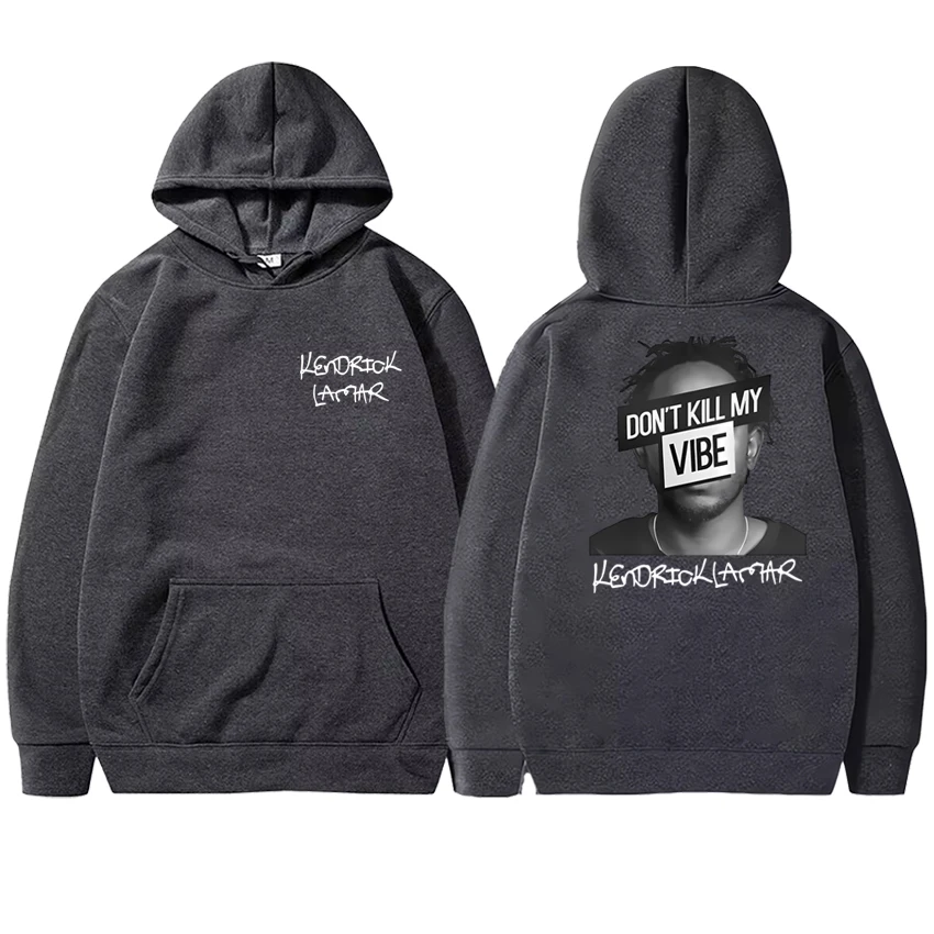 عالية الجودة كندريك لامار الهيب هوب خمر مزدوجة الوجهين المطبوعة الشارع الشهير الرجال النساء الصوف هوديي غير رسمي للجنسين فاسق البلوفرات