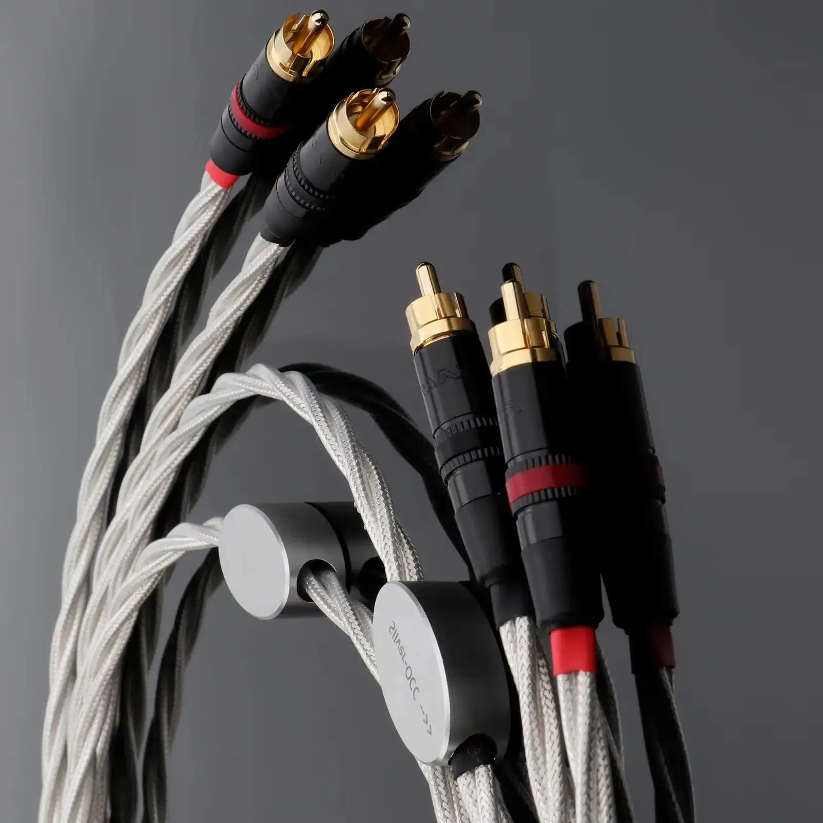 

hifi RCA Cable 7n occ copper silver palted RCA Cable with Silver plated rca plug 3cores braid for Microphone Mixer