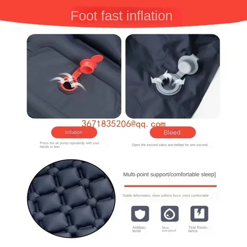 2024 foot stepping on the new TPU inflatable pad outdoor tent ultra-light portable inflatable bed, backpacking hiking