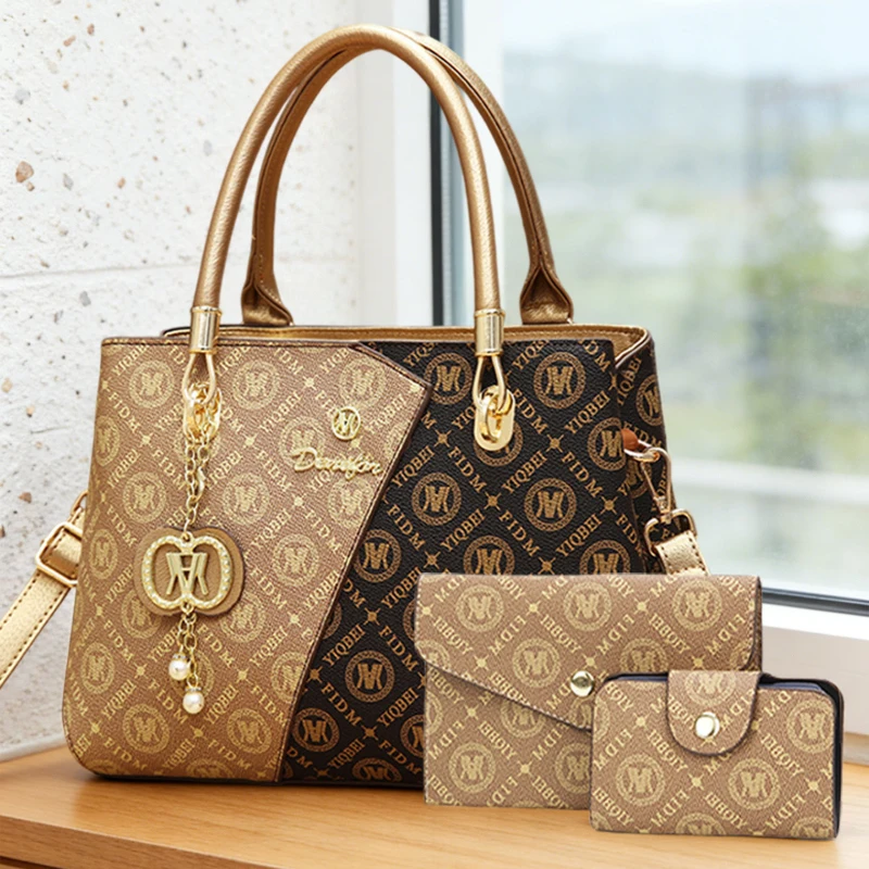Versatile Women's Handbag for Commute, Luxurious Printed Bag with Elegant Temperament, Multi-pocket Large Capacity