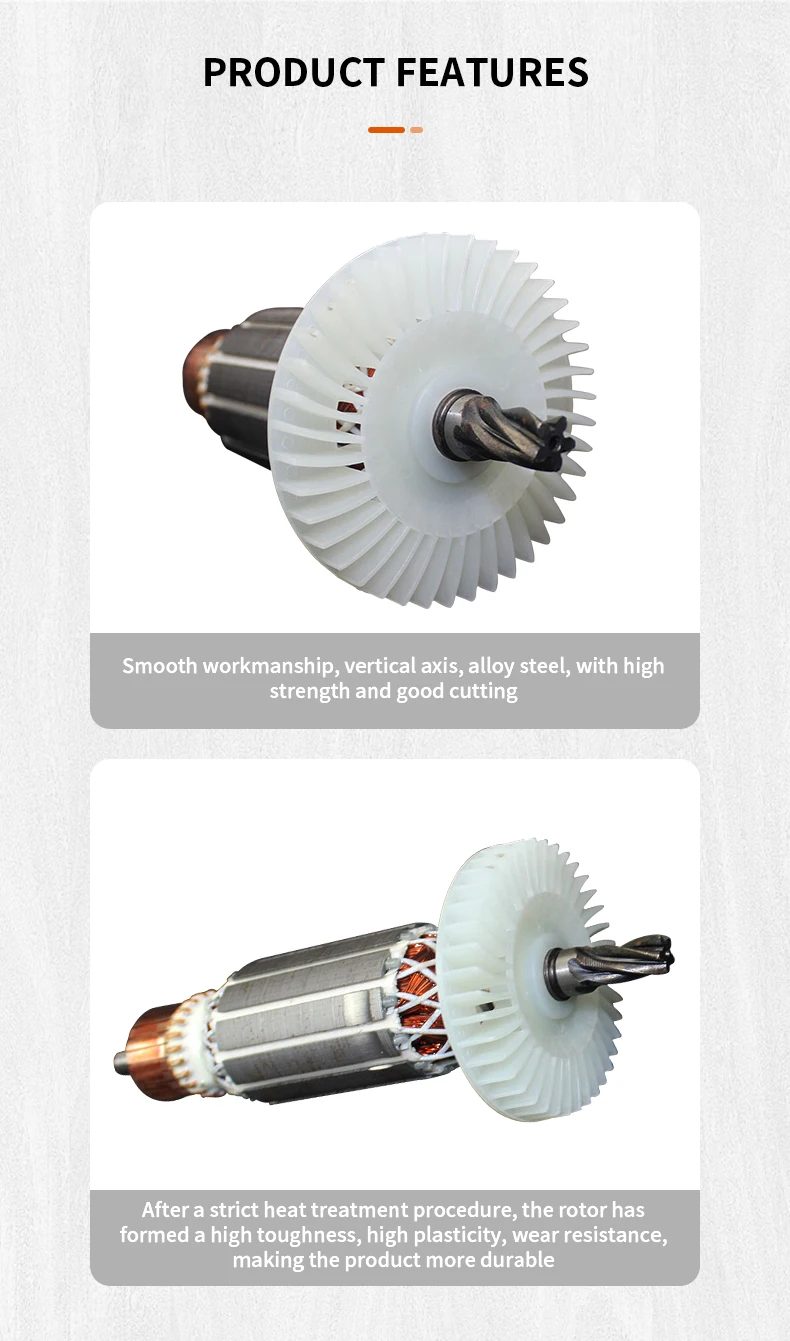 Elektro werkzeug Zubehör ubilly Thunderbolt Mads 26 Elektro hammer Rotor 5 Zähne 90726k Rotor – Detail 6