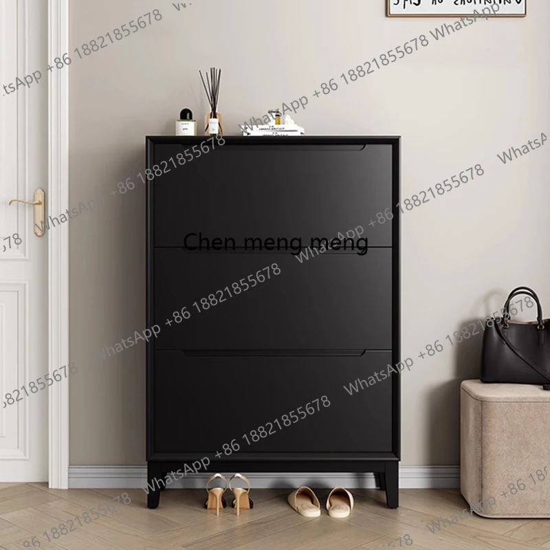 Mueble Organizador de Zapatos de Madera, Estantería para Zapatos, Gabinete de Diseño para Entrada, Sala de Estar o Recibidor