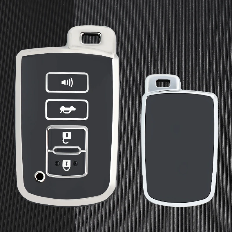 For Toyota Camry Corolla RAV4 Highlander Avalon 2015-2017 Soft TPU Car Remote Key Case Cover Protector Smart Control Shell