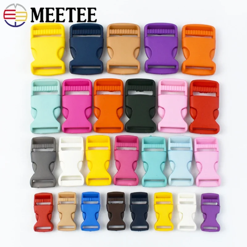 10/20Pcs 15/20/25/30mm Plastic Backpack Buckle Release Closure Clasp Webbing Strap Side Quick Clip Hook Adjuster DIY Accessories