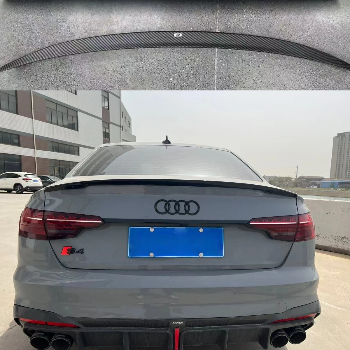 

Спойлер для Audi A4 S4 B9 B9.5 2017-2025 Седан, ABS, в стиле K-Style, заднее антикрыло, спойлер на багажник, высококачественные аксессуары для тюнинга кузова