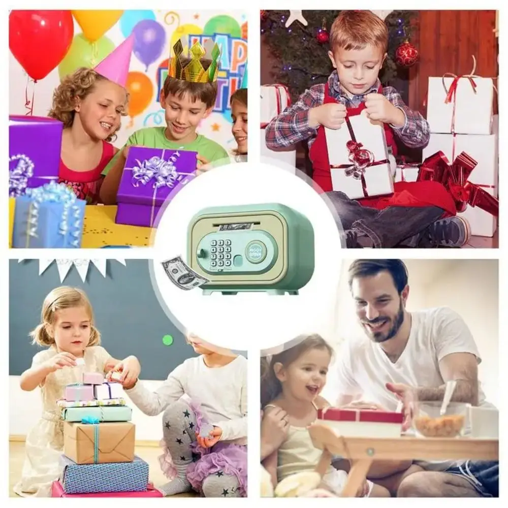 音楽付き新型貯金箱 ATMギフト プラスチック製貯金箱 電池式 大容量 コイン 現金貯金箱 家庭用