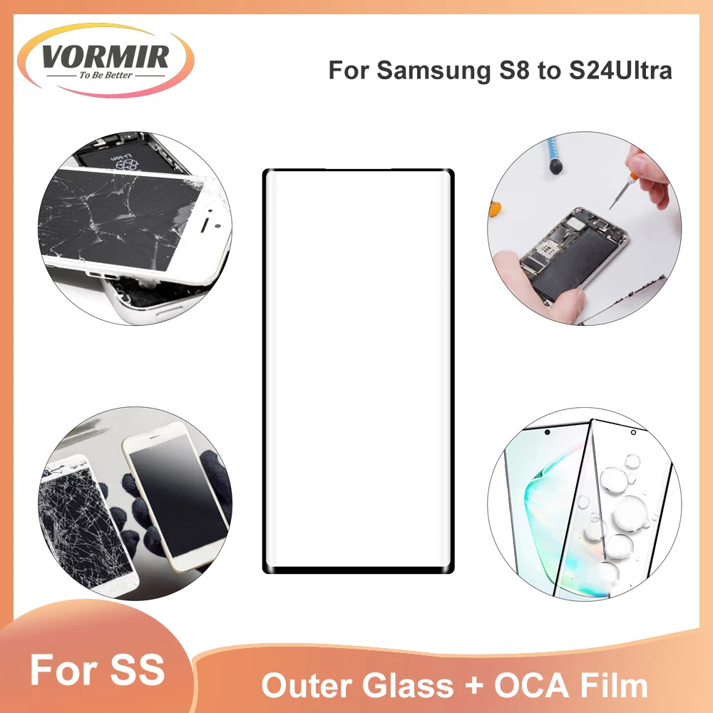 

10pcs LCD Front Glass Panel Replacement with OCA Film for Samsung Galaxy S24 S23 S22 Ultra Plus Series Screen Glass Repair Parts