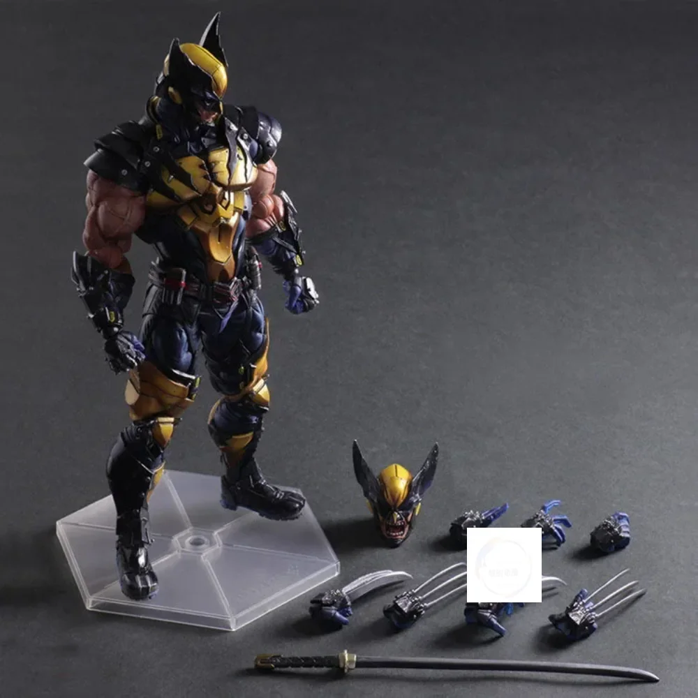 28cm Marvel Wolverine X-MEN Action Figure Ornaments Pvc Figure Animation Peripherals Ornament Desktop Display Birthday Gift Toys