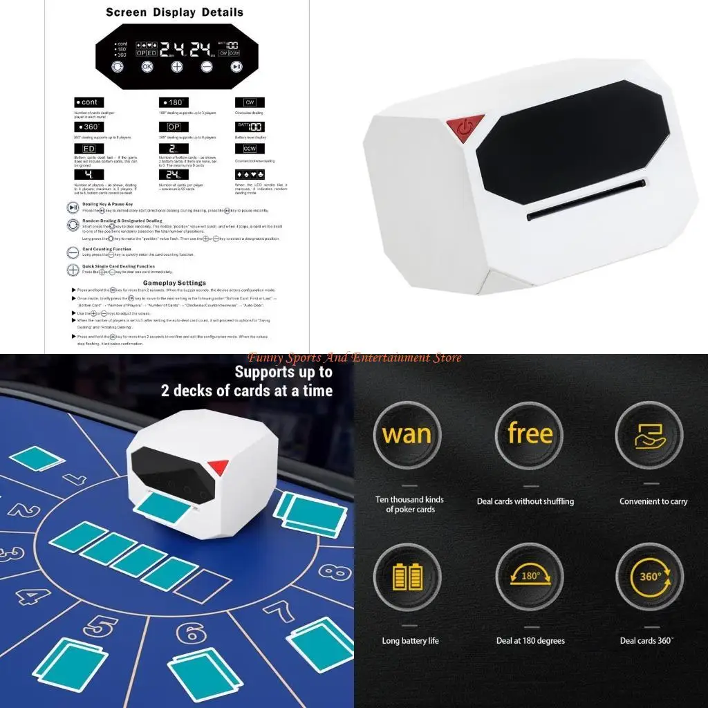 c4de-quiet-motor-automatic-card-dealing-shufflers-360-rotating-charging-card-dealer