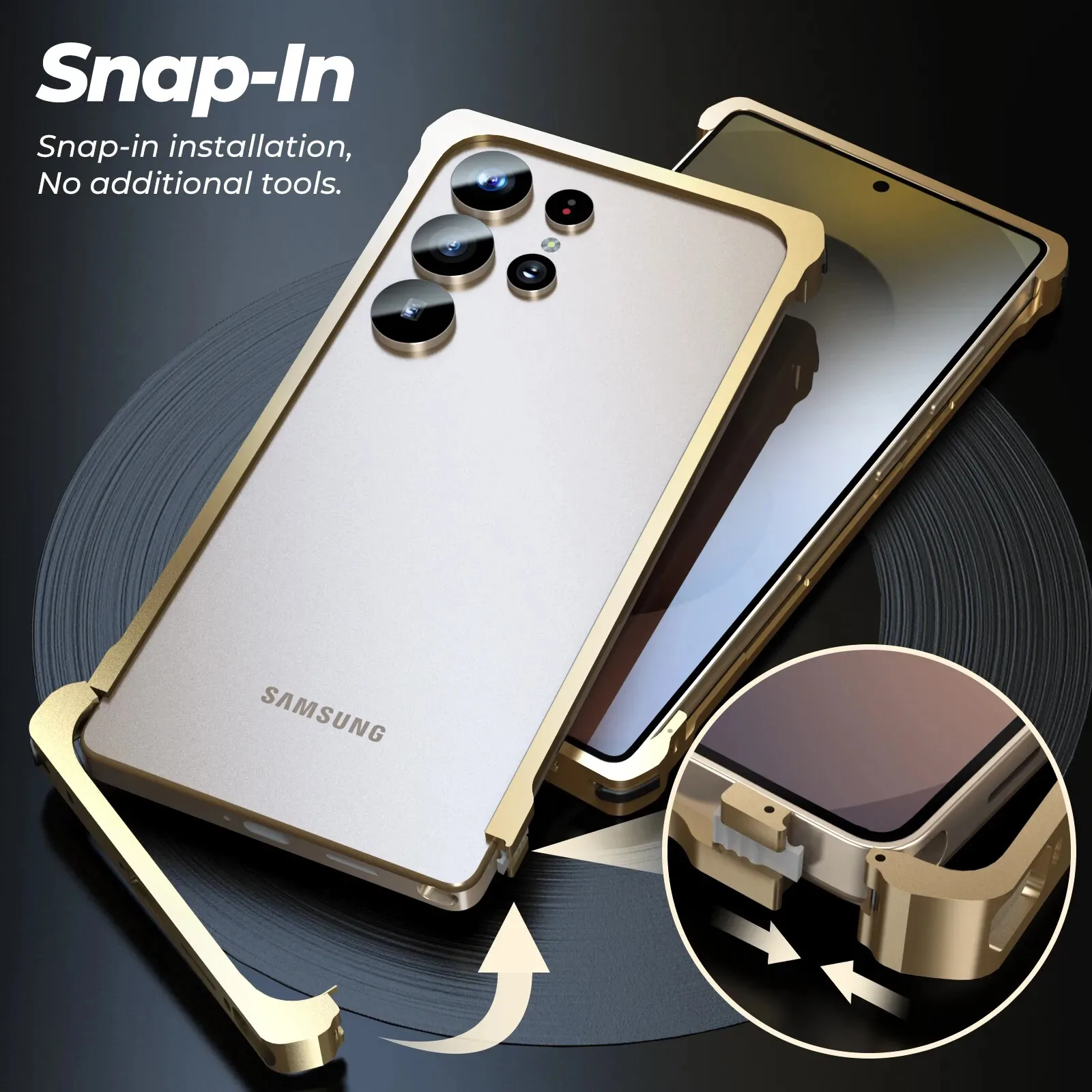 

Military Grade Metal Bumper Phone case SuitableFor Samsung Galaxy S26 S25 S24 S23 S22 Ultra Aluminum Frame Hard Shockproof Cover