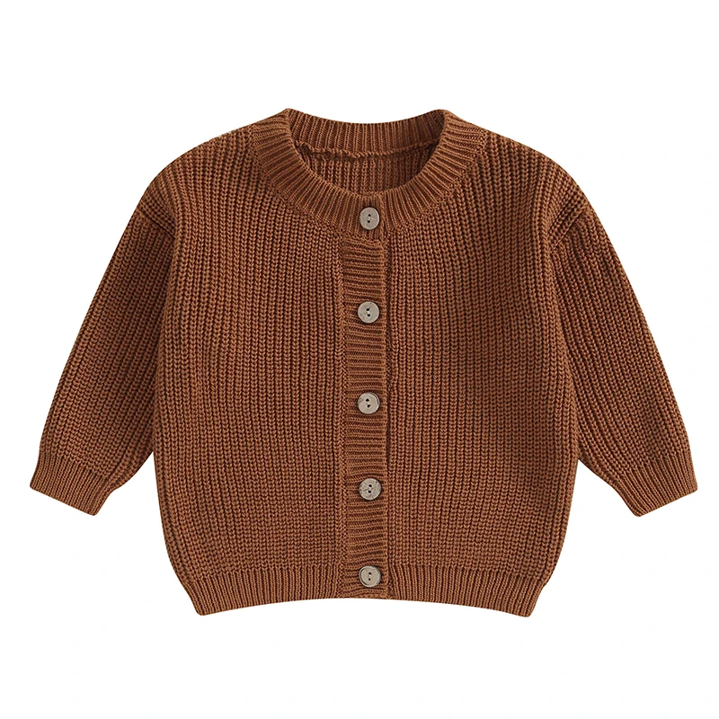 

Newborn Sweater Knitted Autum Winter Baby Girl Clothes Kid Toddler Girl Pullover Knitwear Baby Solid Color Button Outerwear