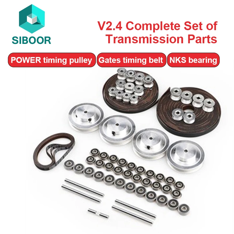 VORON V2.4 Parts Gates GT2 LL-2GT RF Open Belt 2GT 16T 20T Pulley Shaft Bearings For VORON 2.4 3D Printer Motion Parts Set