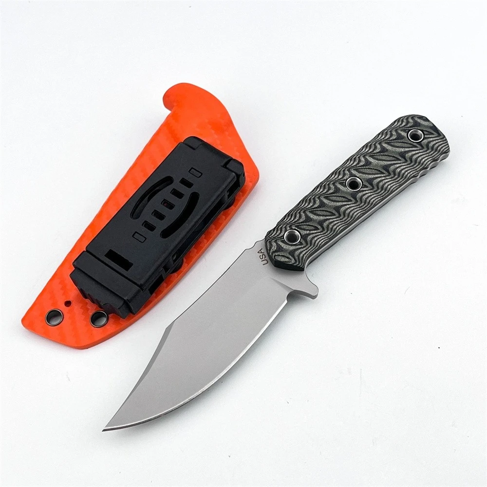 Bushcraft Knife Fixed - RMJ 多目的アウトドア固定刃ナイフ シース付き 8Cr14MoV スチール デュアルカラー