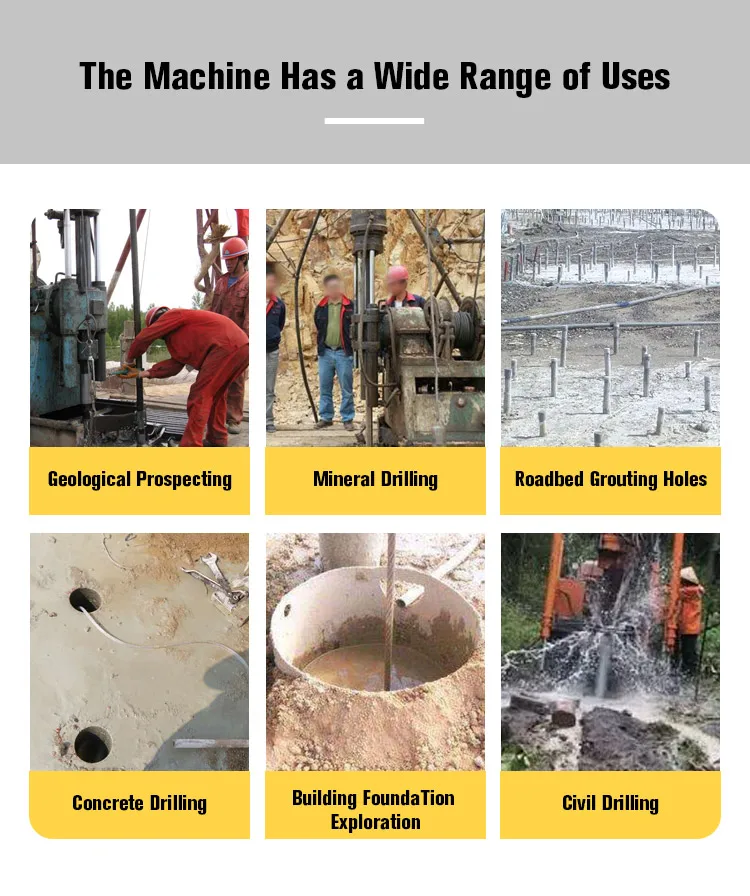 Fully Hydraulic Core Drill Rig Diamond Borehole Drilling Machine For Civil Engineering Site Survey