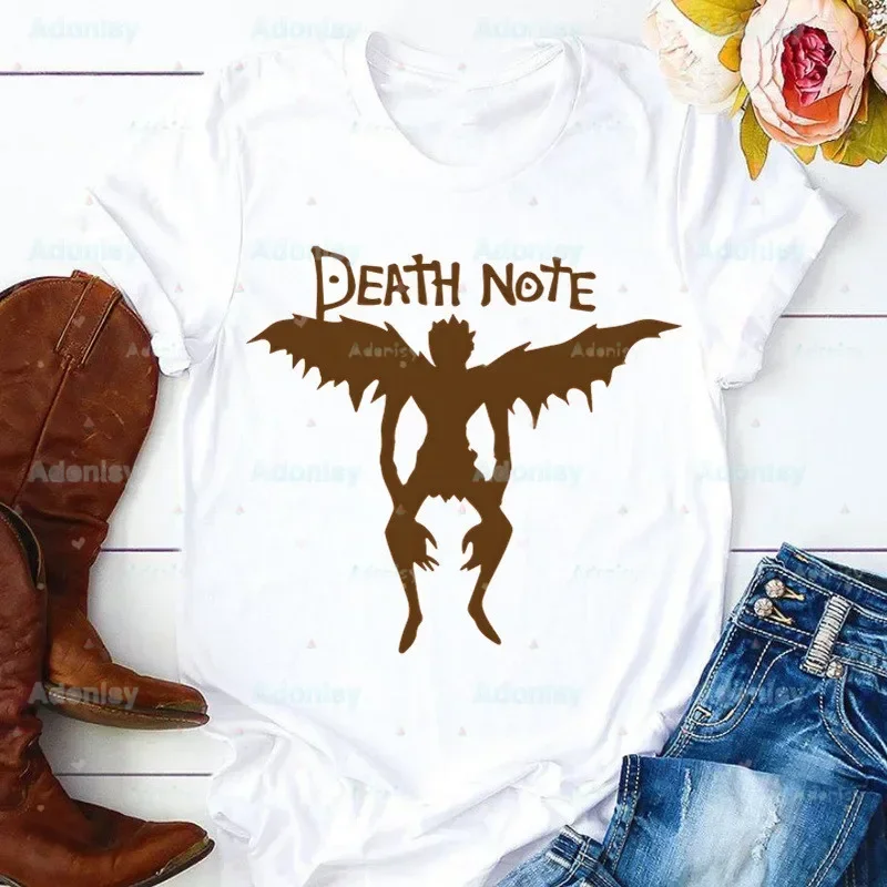 Death Note L Ryuk Summer Shirt Graphic T Shirt Women Tops O-neck Tees Funny Girls Anime Ryuuku Animation Collectable Tshirt