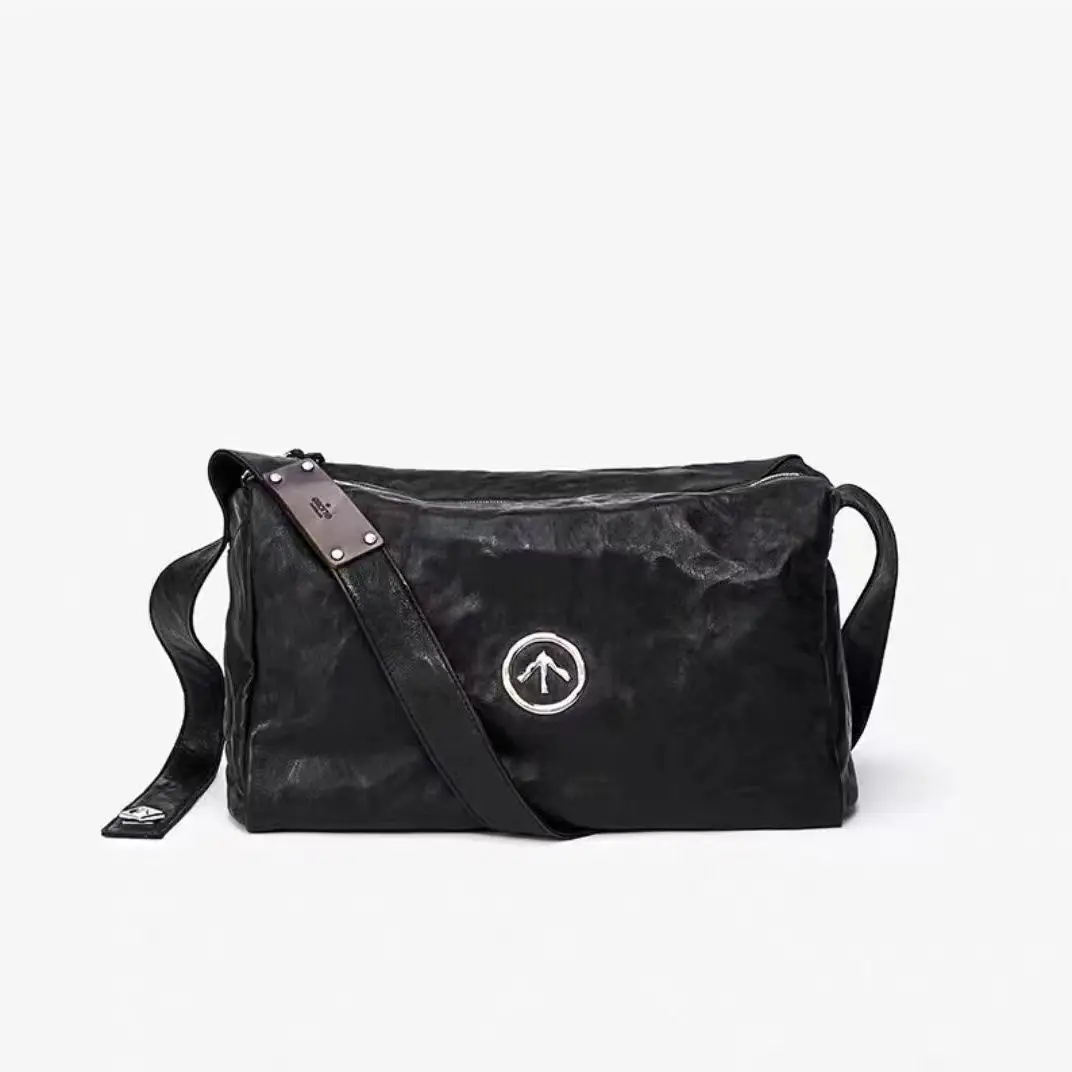 

GROTTO Модная черная классическая сумка через плечо большой вместимости, женская сумка с металлическим декором, винтажная, простая, на одно плечо