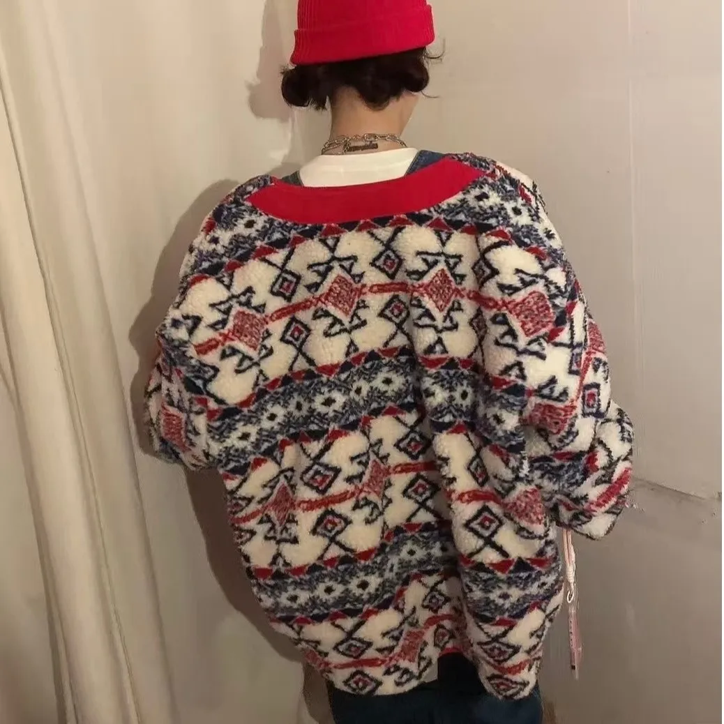 معطف نسائي فضفاض طويل من فراء الضأن من Faionable لخريف وشتاء جديد Sle ريترو شبابي للتخسيس أنيق #5