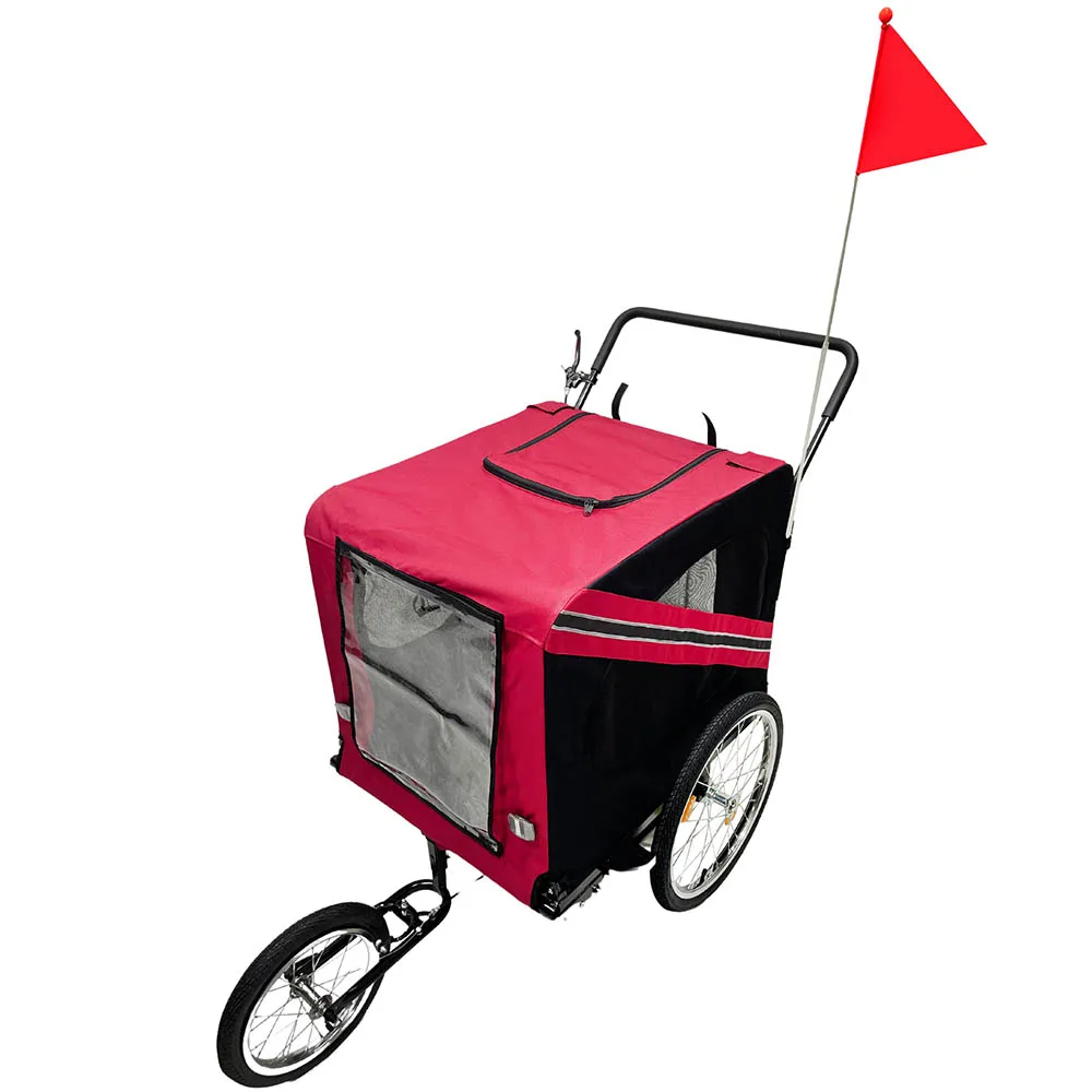 2 In 1 Hond Baby Drager Opvouwbare Vrachtwagen Wagon Fiets Fiets Trailer