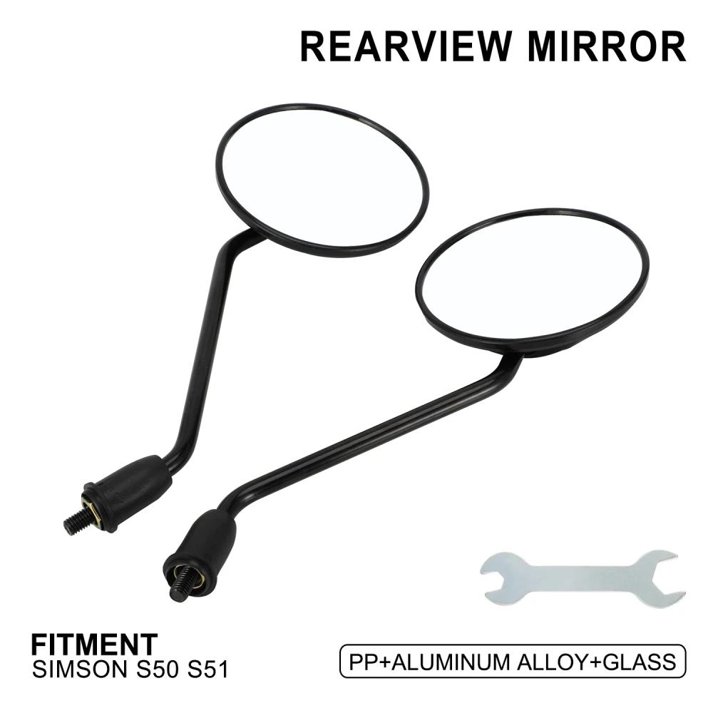 Зеркало заднего вида для мотоцикла, черные/серебристые боковые зеркала, аксессуары для мотоциклов для SMISON S50 S51