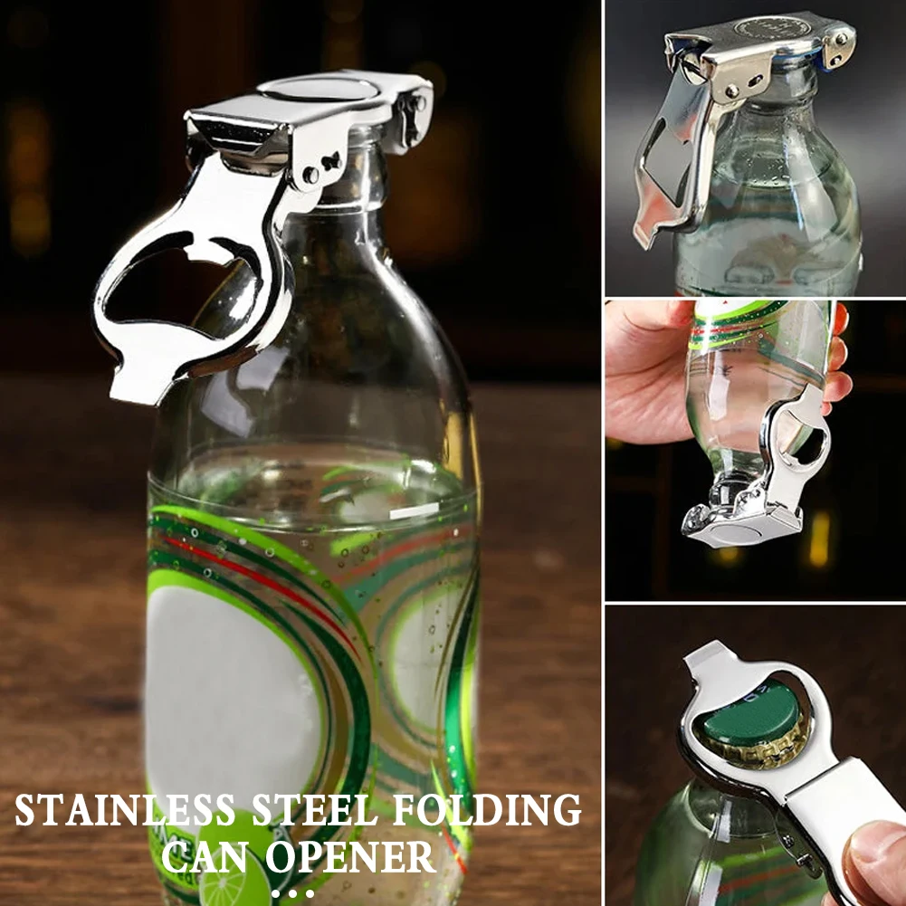 1/2/3 قطعة كوب بيرة ستانلس ستيل فتاحة الزجاجات ، فتاحة علب قابلة للطي للمطبخ ، فتاحات غطاء البيرة النبيذ متعددة الوظائف مع غطاء الختم