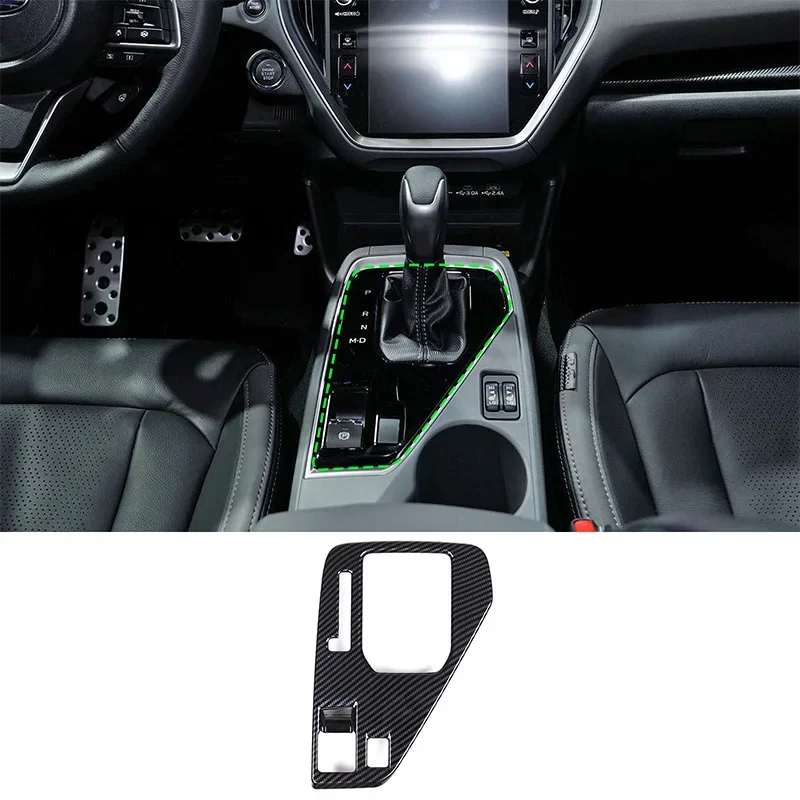 For Subaru Crosstrek 2023-2024 ABS Carbon Fiber Car Gear Shift Panel Cover Trim Sticker Car Accessories(LHD)