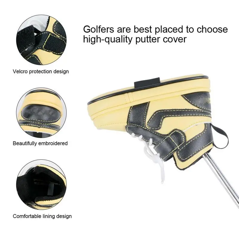 Sneaker Shape PU Golf Club Head Cover Golf Blade Putter Head Cover 3 Colors Creative SHOE Style Golf Head Cover Golf Accessories