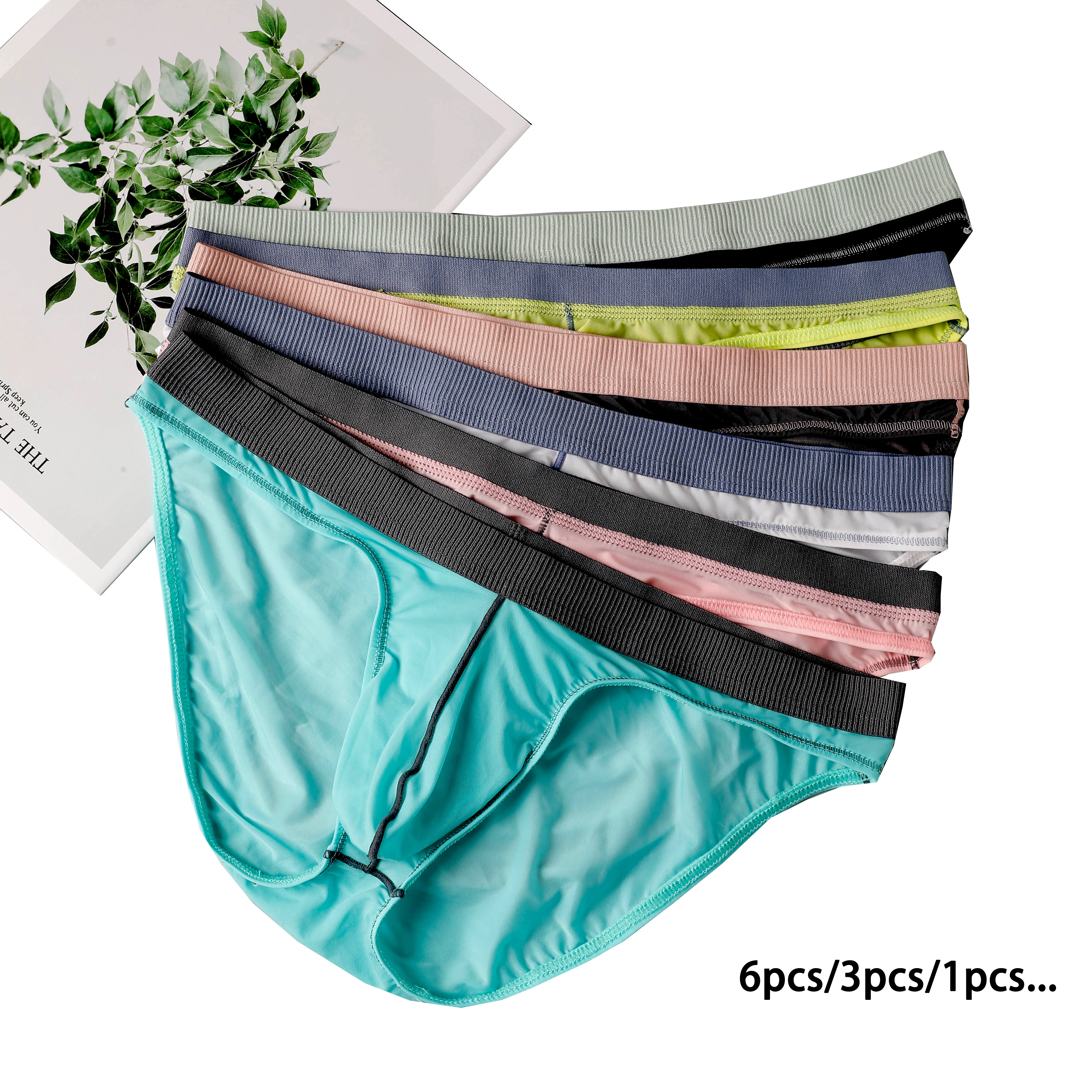 

Low Rise Briefs with Bulge Pouch Sexy and Supportive Thin Design 6pcs/3pcs/1pcs