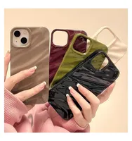 Glitter Wavy Stripes Phone Case For iphone 11 12 13 14 Pro Max 14 Plus X XS XR Max 7 8 Plus Smooth Silk Soft Back Cover Case