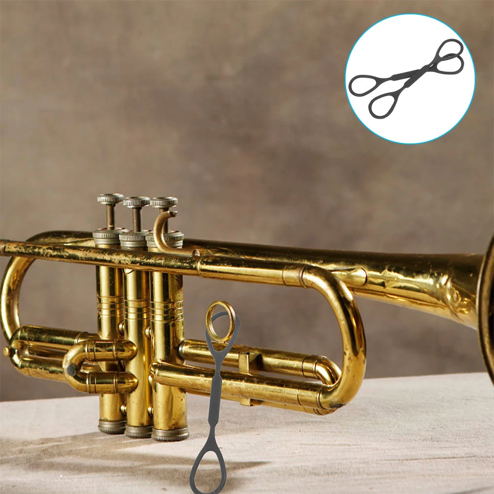 

Silicone Trumpet Pull Rope Slide Stopper Small Horn Comfortable Durable Secure Fit Black Replacement Accessories Holder Valve