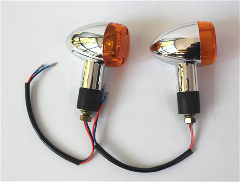 

Chrome ABS Motorcycle Turn Signals Indicator Amber Blinker Flash Lamp For Tour Glide Road Glide Road King