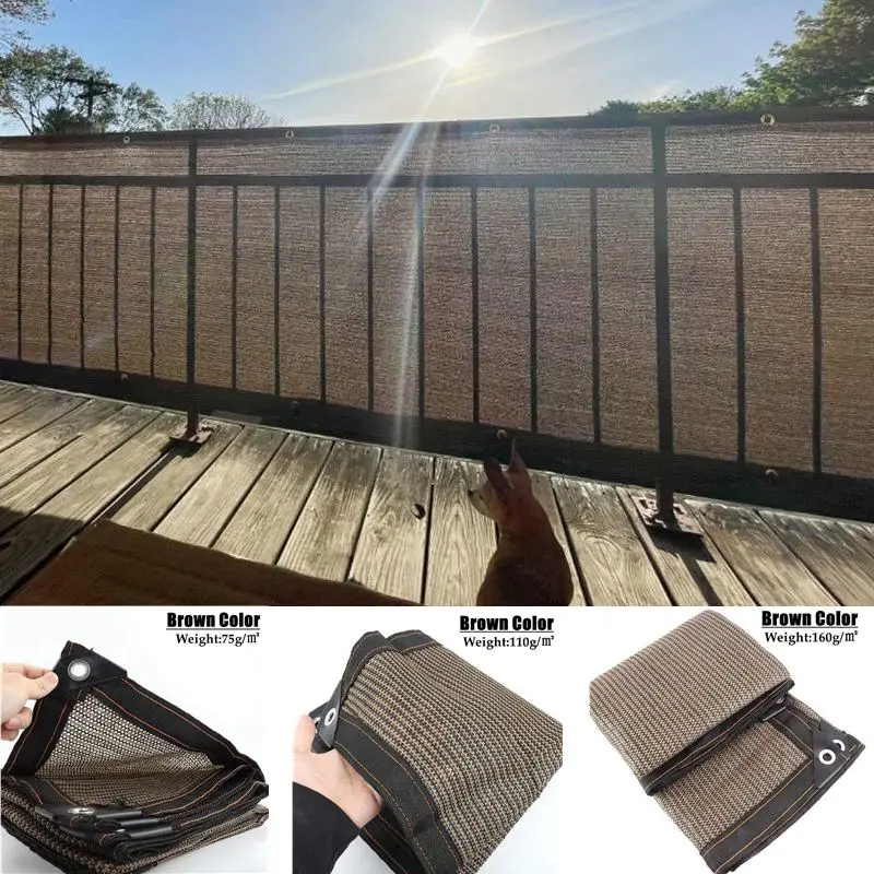 

70~90%Shading Brown Shade Cloth Garden Sun Shade Shed UV Resistant Mesh For Greenhouse Plants And Outdoor Use Pergola Awning