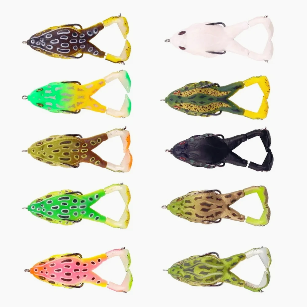 الضفدع إغراء سيليكون الطعوم الناعمة 13.6 جرام 16.6 جرام توبواتر Wobblers الطعم الاصطناعي سمك السلور الصيد السحر مع أرجل المروحة المزدوجة